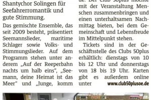 2026-09-18 Shantychor Solingen Vorbericht
