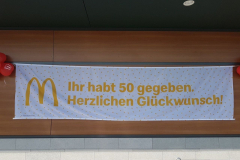 Einladung von McDonalds, Recklinghausen, Schmalkalder Str. 15 anläßlich unserer erfolgreichen Teilnahme an der Aktion 50FOR50