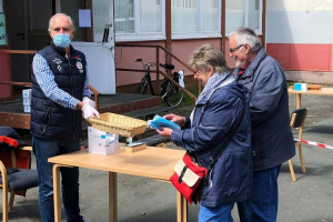 Schutzmasken-Ausgabe am 25.04.2020